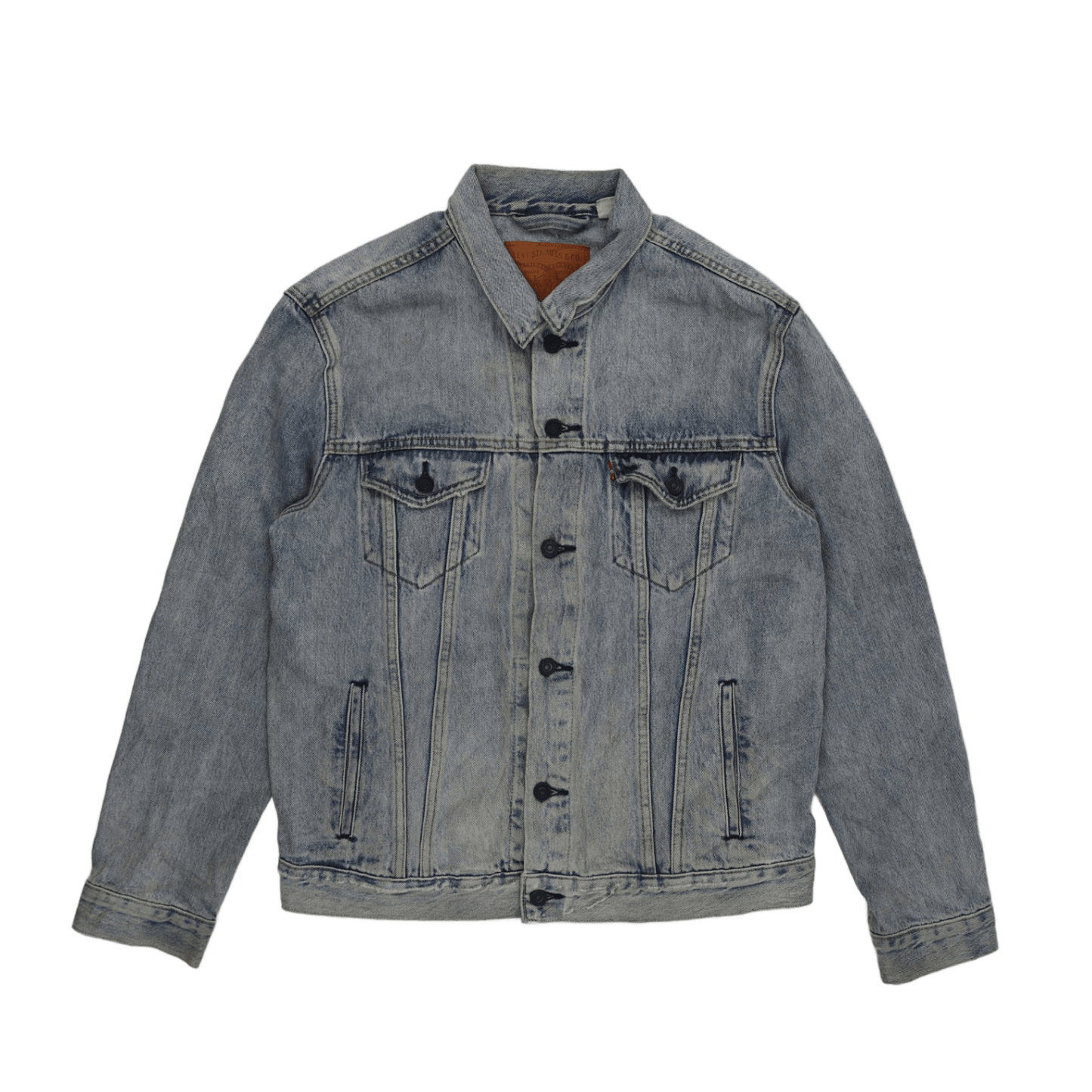 Levi's Vintage Blue Denim Trucker Jacket Size Large 100% Cotton