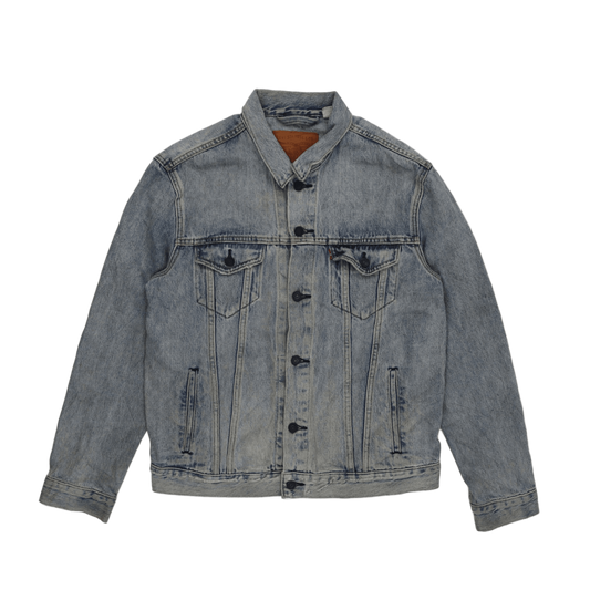 Levi's Vintage Blue Denim Trucker Jacket Size Large 100% Cotton