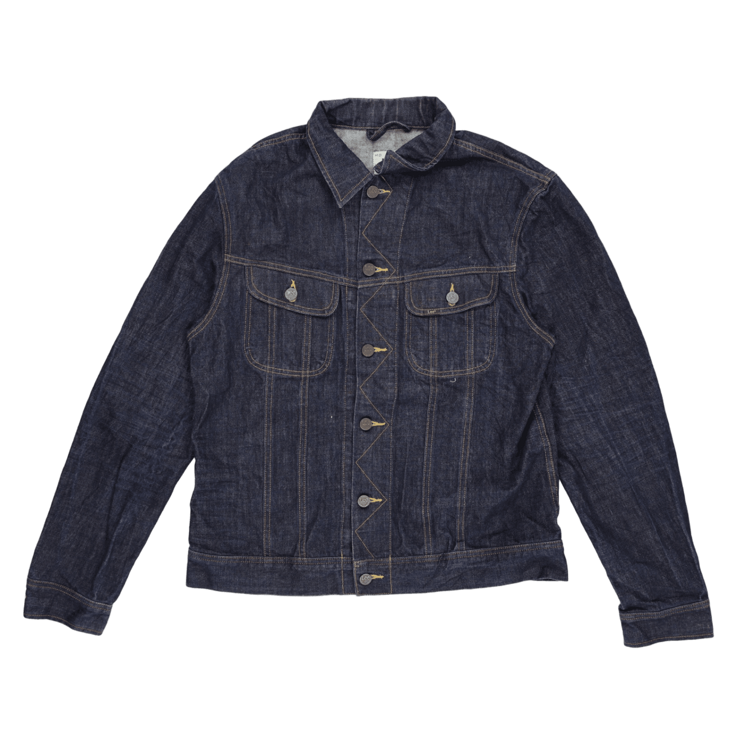 Lee HD Vintage Indigo Denim Jacket XL 100% Cotton Collared Men's Clothing