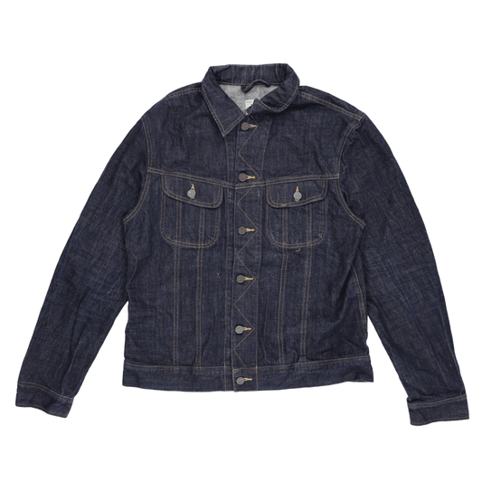 Lee HD Vintage Indigo Denim Jacket XL 100% Cotton Collared Men's Clothing