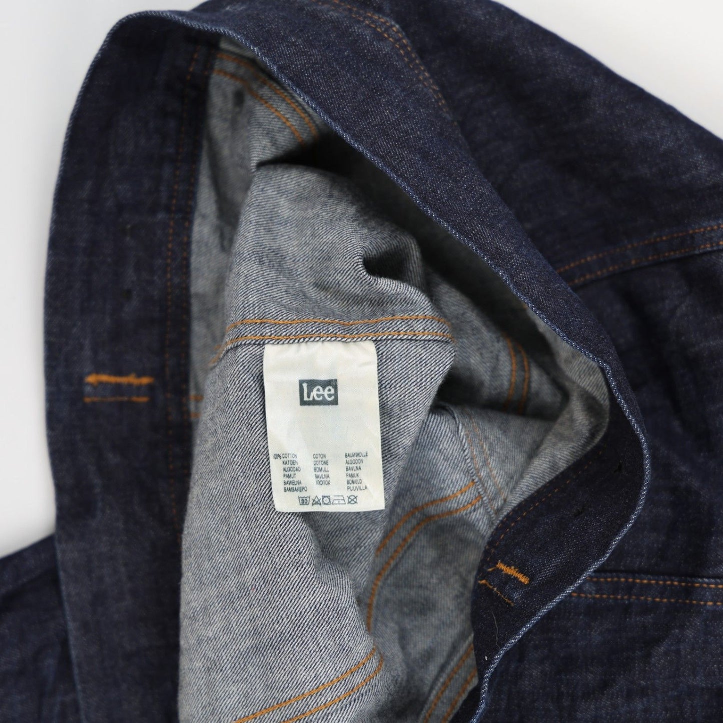 Lee HD Vintage Indigo Denim Jacket XL 100% Cotton Collared Men's Clothing