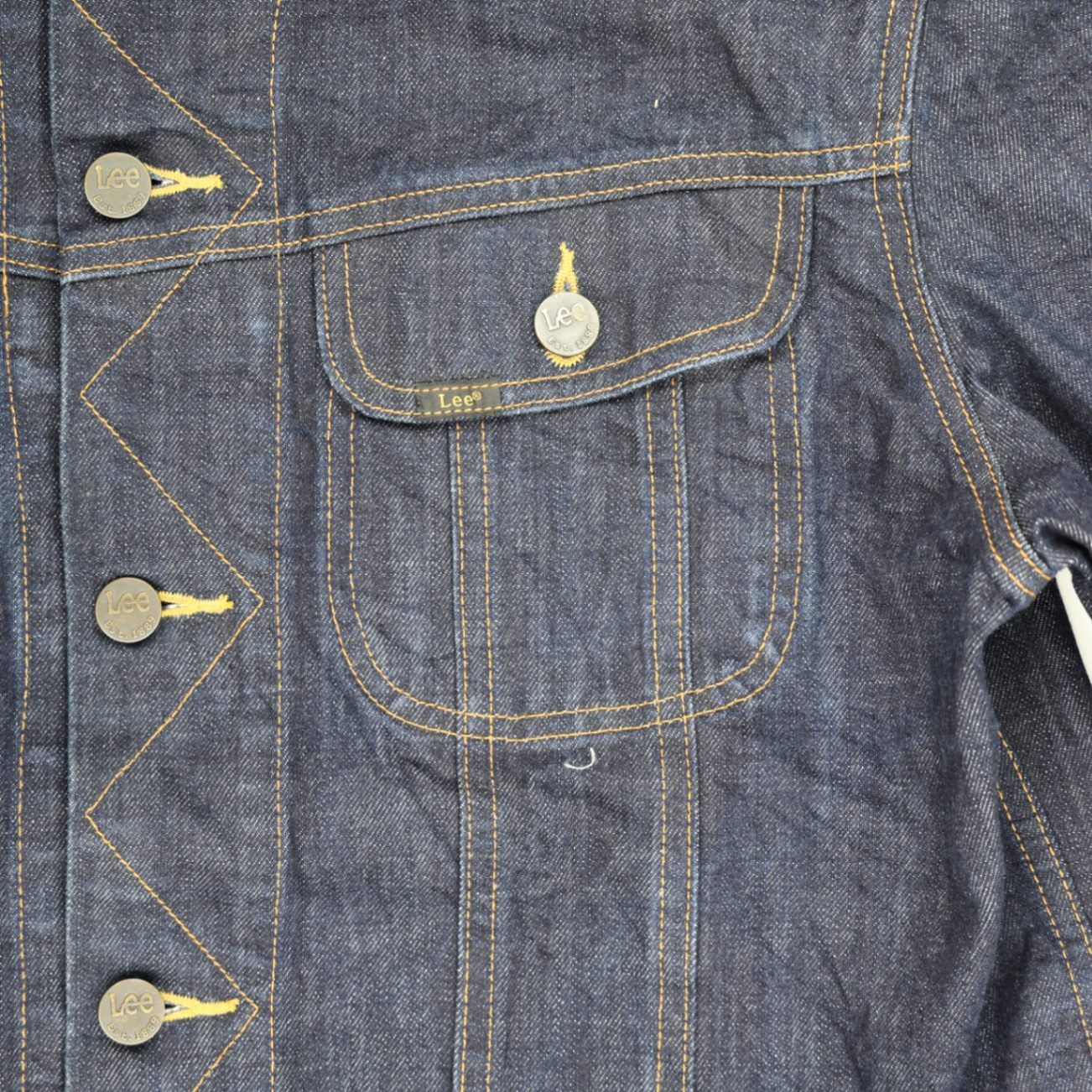 Lee HD Vintage Indigo Denim Jacket XL 100% Cotton Collared Men's Clothing
