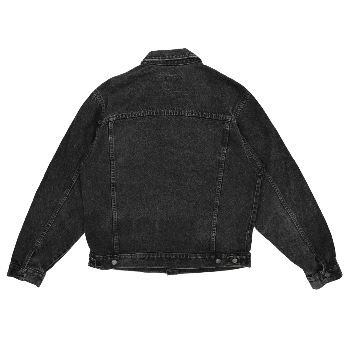 Lee Black Vintage Denim Jacket Large Cotton Casual Collared