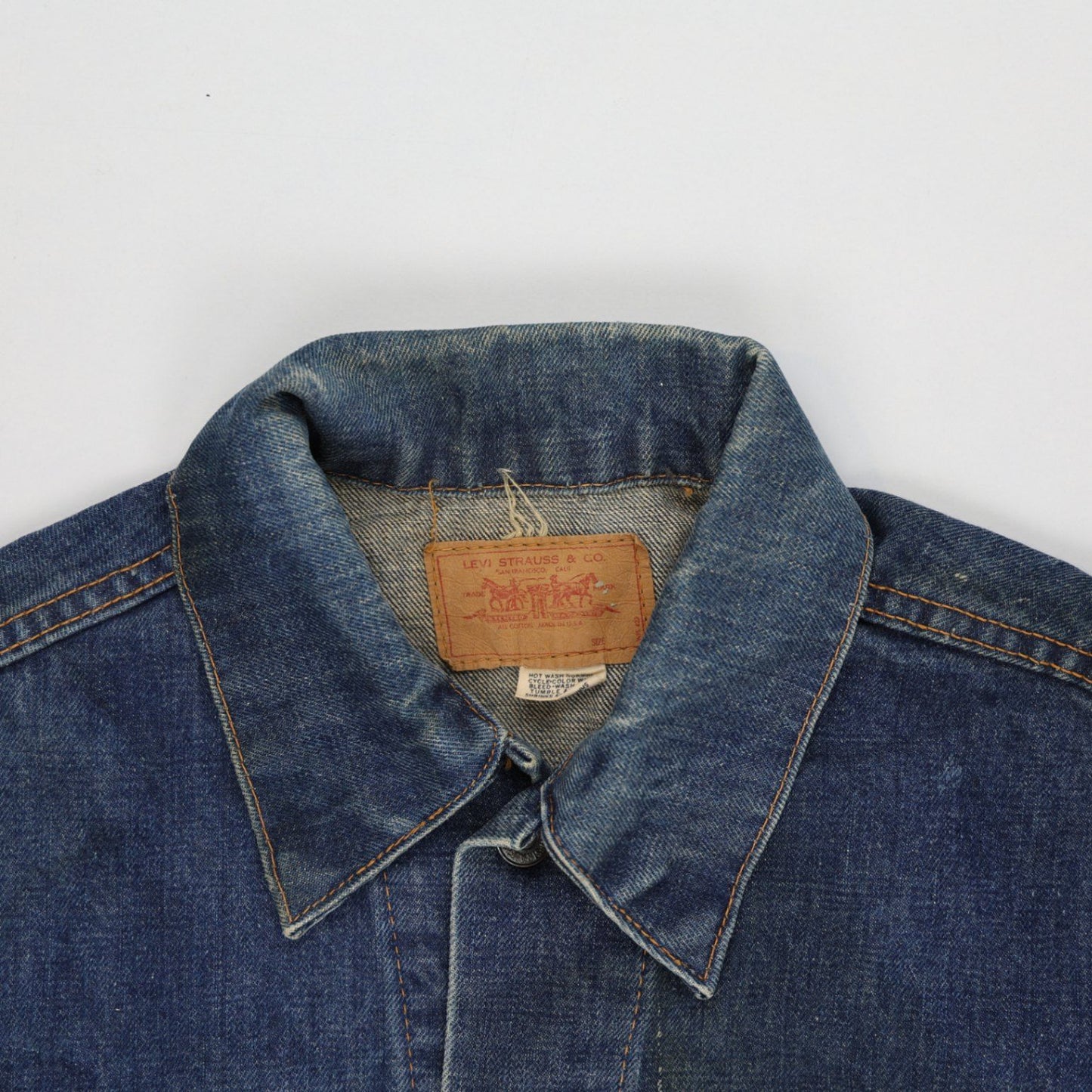 Levi's Vintage Blue Denim Trucker Jacket Unisex Large Cotton