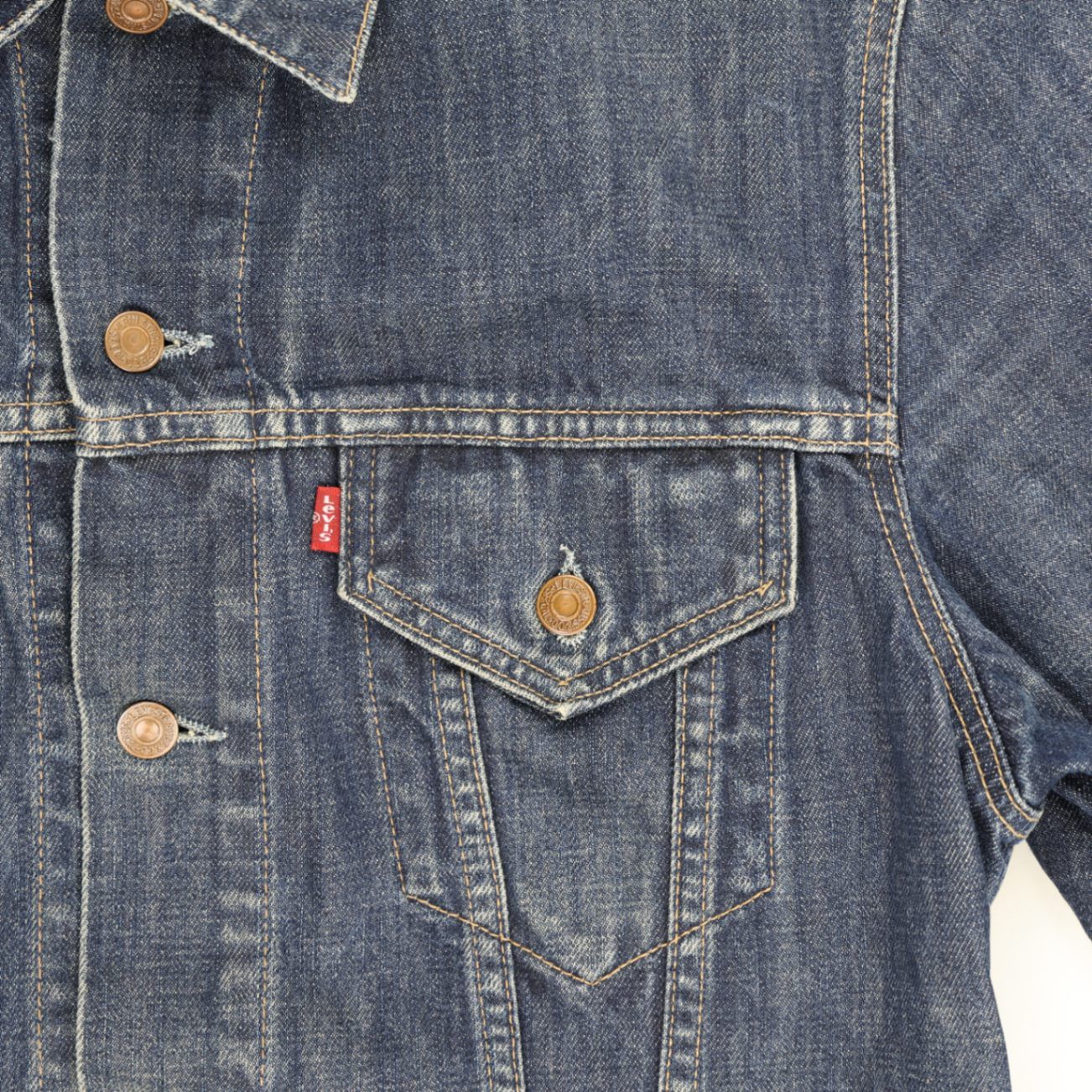 Levi's 70500 XL Vintage Blue Denim Trucker Jacket Cotton