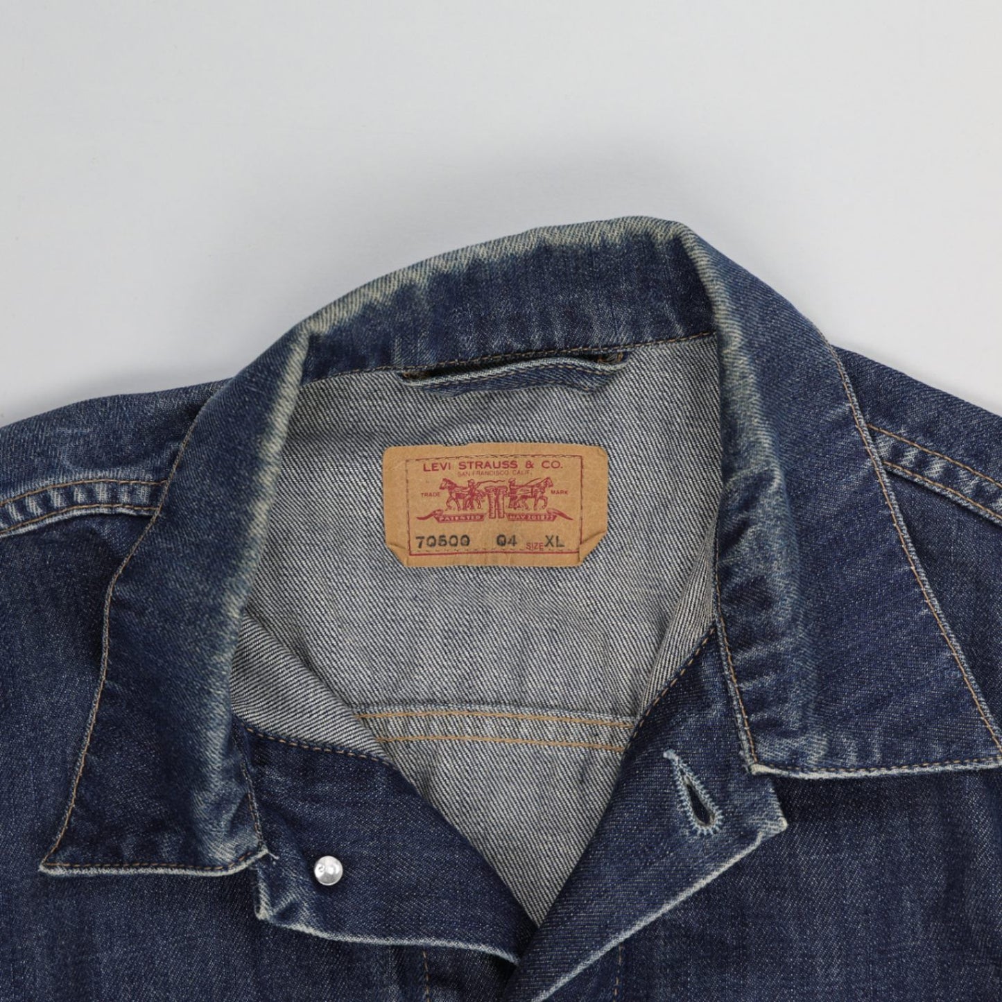 Levi's 70500 XL Vintage Blue Denim Trucker Jacket Cotton
