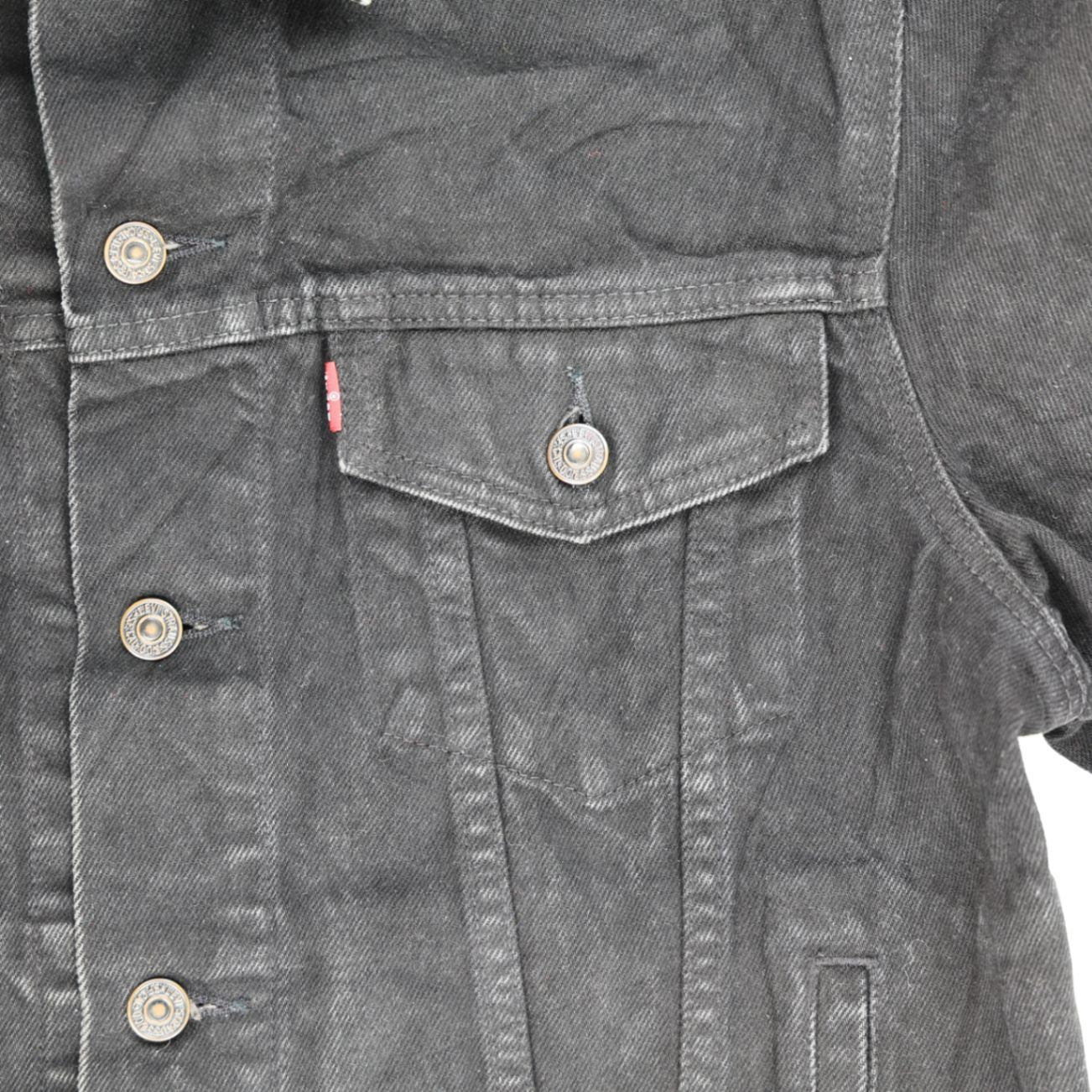 Levi's Vintage Black Denim Trucker Jacket Men's Medium