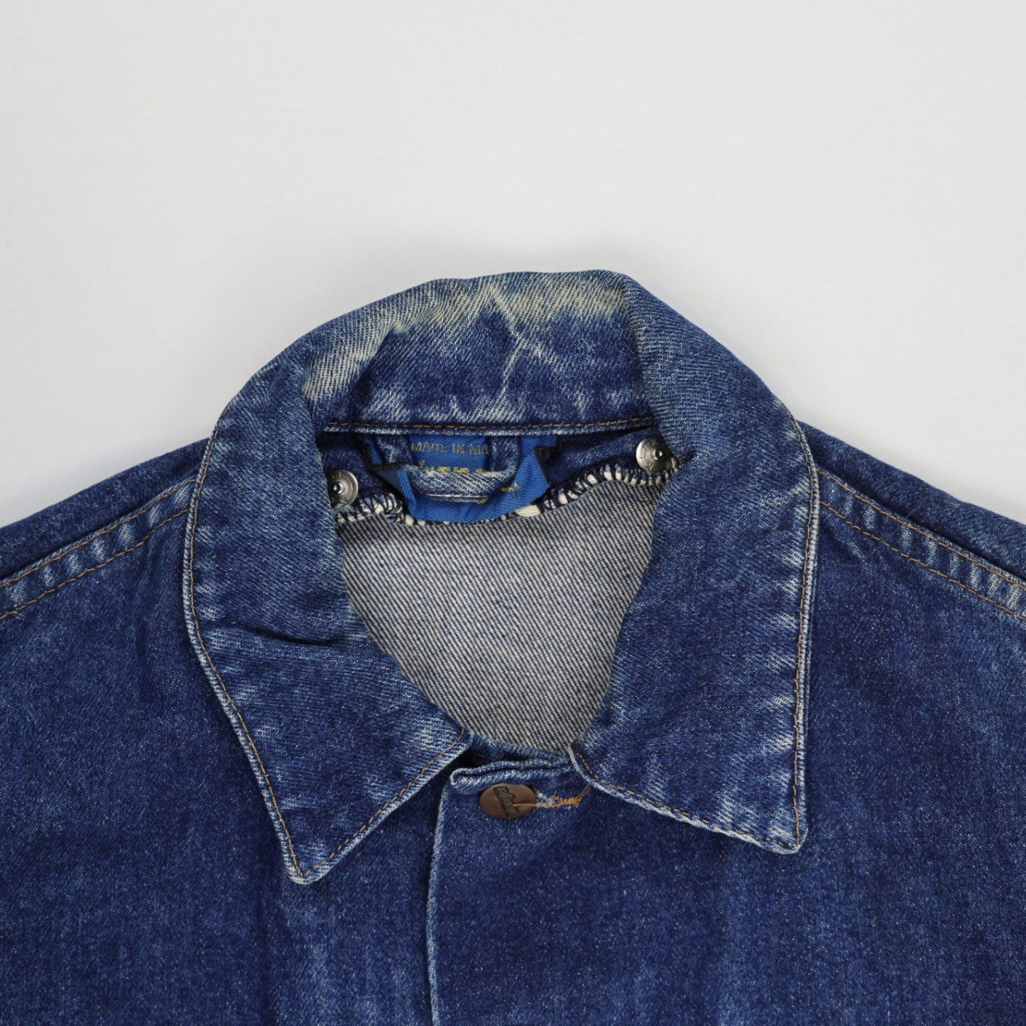 Wrangler Vintage Blue Denim Jacket Large Cotton Collared