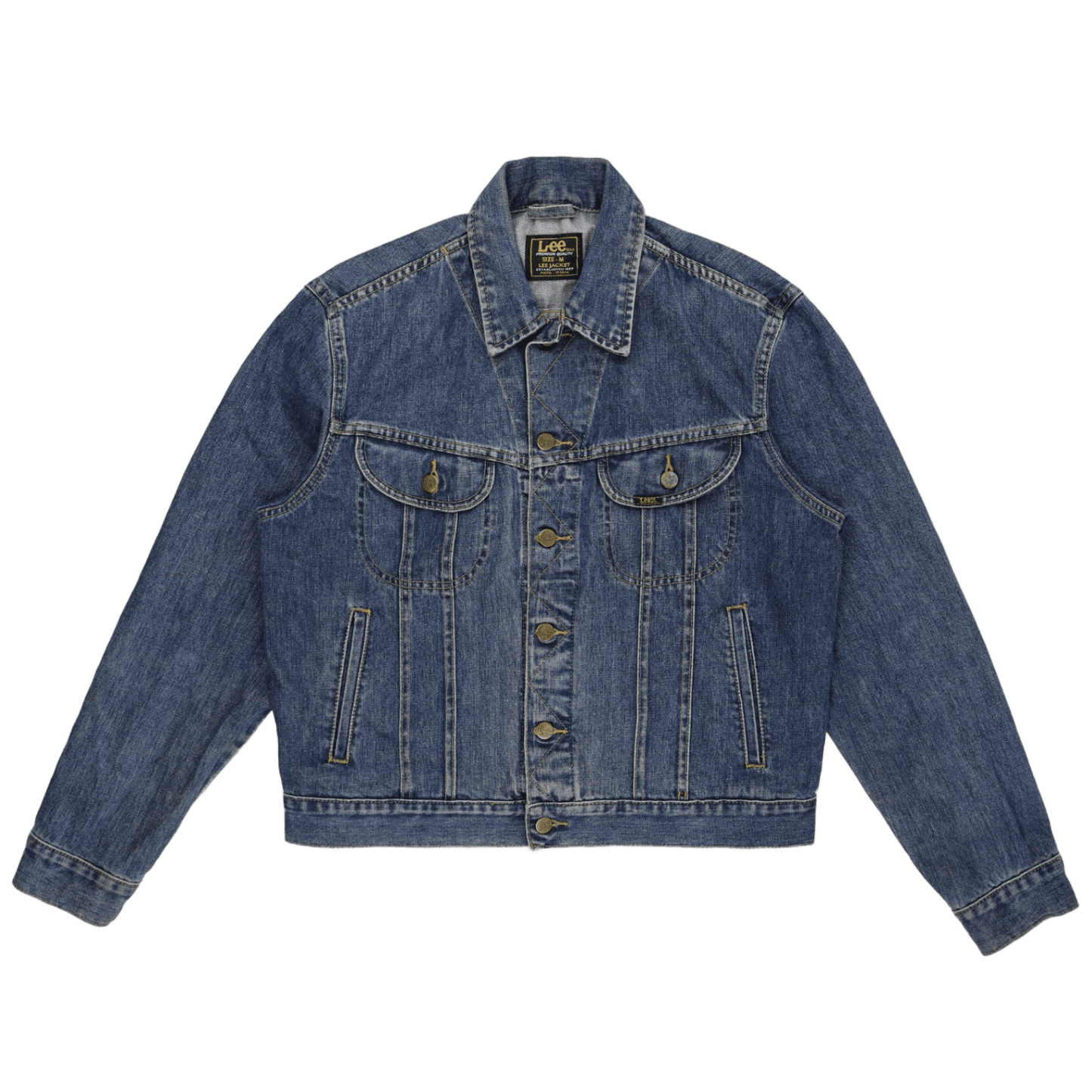 Lee Vintage Western Denim Jacket Medium Blue 100 Percent Cotton Size Medium