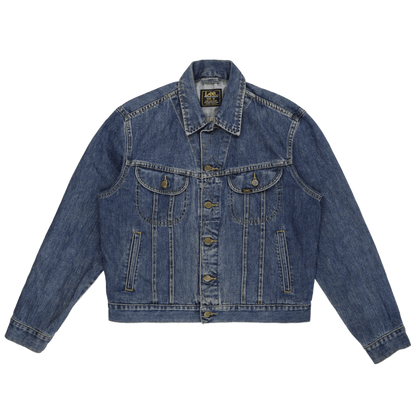 Lee Vintage Western Denim Jacket Medium Blue 100 Percent Cotton Size Medium