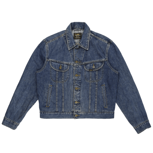 Lee Vintage Western Denim Jacket Medium Blue 100 Percent Cotton Size Medium