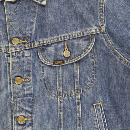 Lee Vintage Western Denim Jacket Medium Blue 100 Percent Cotton Size Medium