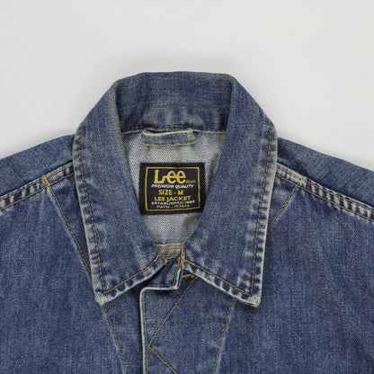 Lee Vintage Western Denim Jacket Medium Blue 100 Percent Cotton Size Medium
