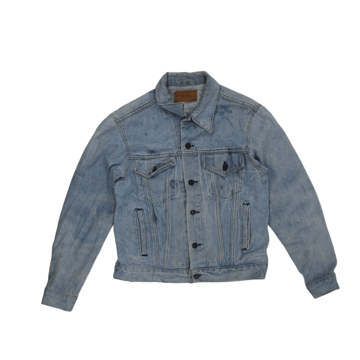 Levi's Vintage 70506 Light Blue Denim Trucker Jacket Size 40 Large 100 Percent Cotton Collared