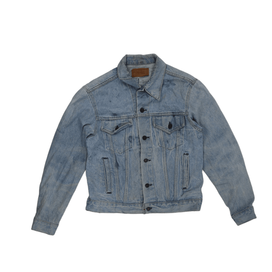 Levi's Vintage 70506 Light Blue Denim Trucker Jacket Size 40 Large 100 Percent Cotton Collared