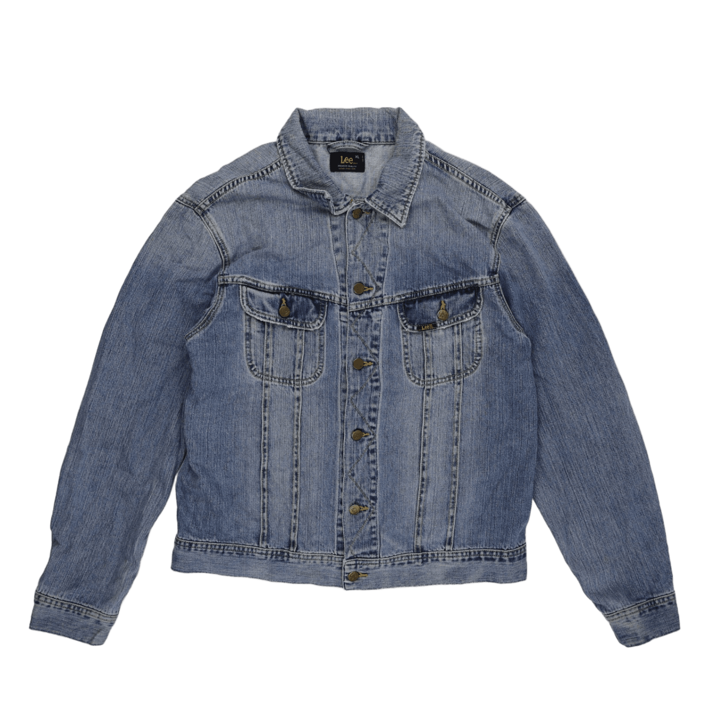 Lee Vintage Light Blue Denim Jacket XL Cotton Collared
