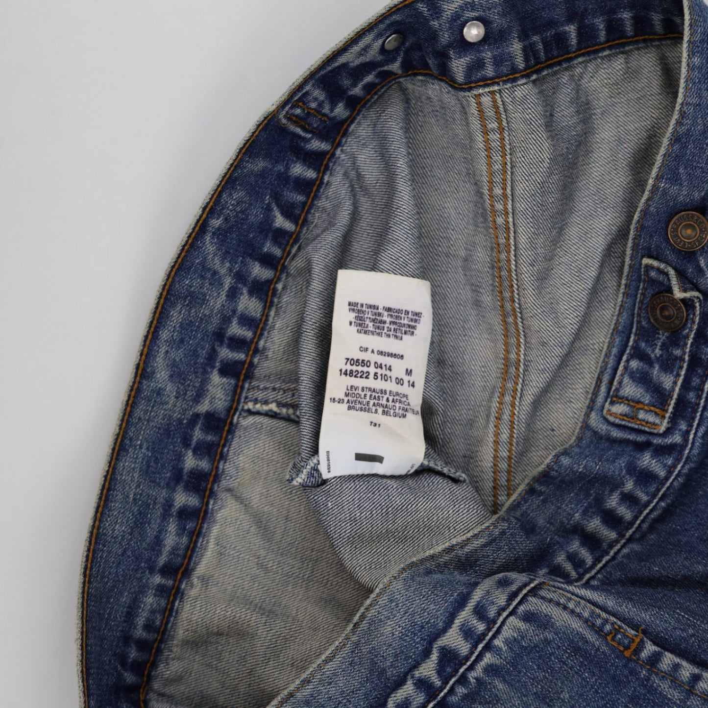 Levi's Vintage 70550 Denim Trucker Jacket Blue Medium Cotton