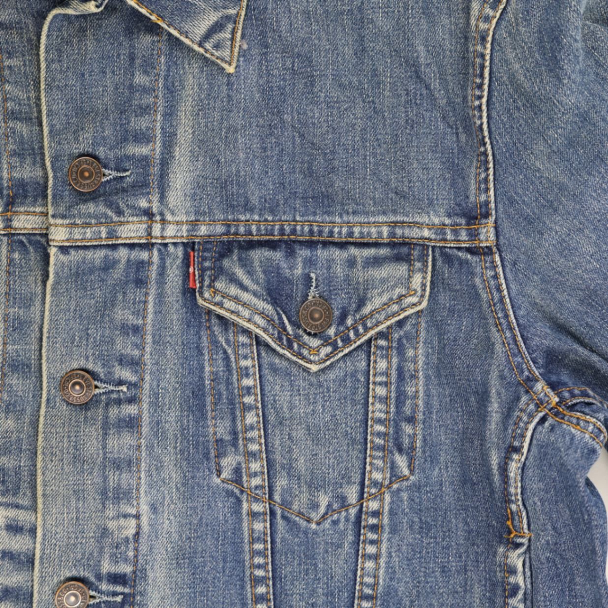 Levi's Vintage 70550 Denim Trucker Jacket Blue Medium Cotton