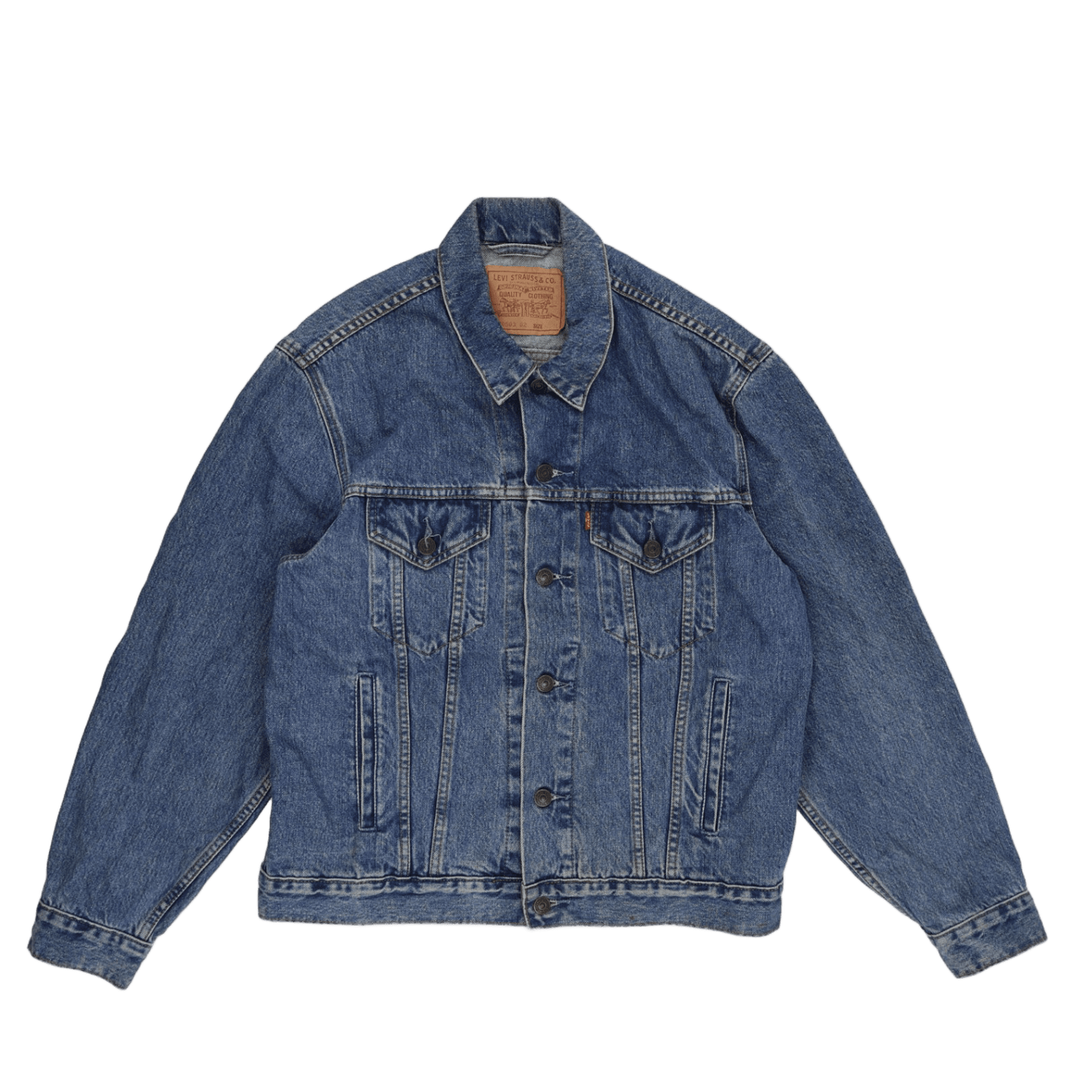 Levi's Vintage Medium Blue Denim Trucker Jacket Men's Medium 100% Cotton