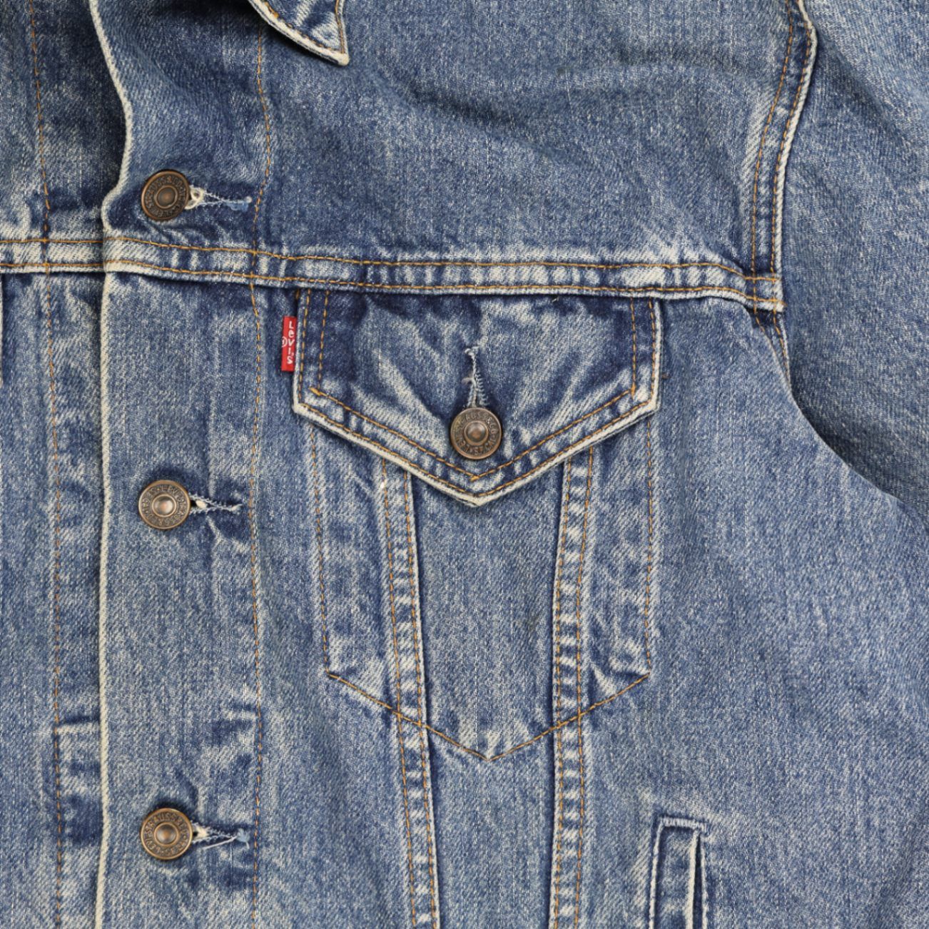 Levi's Vintage Medium Blue Denim Trucker Jacket Men's Medium 100% Cotton