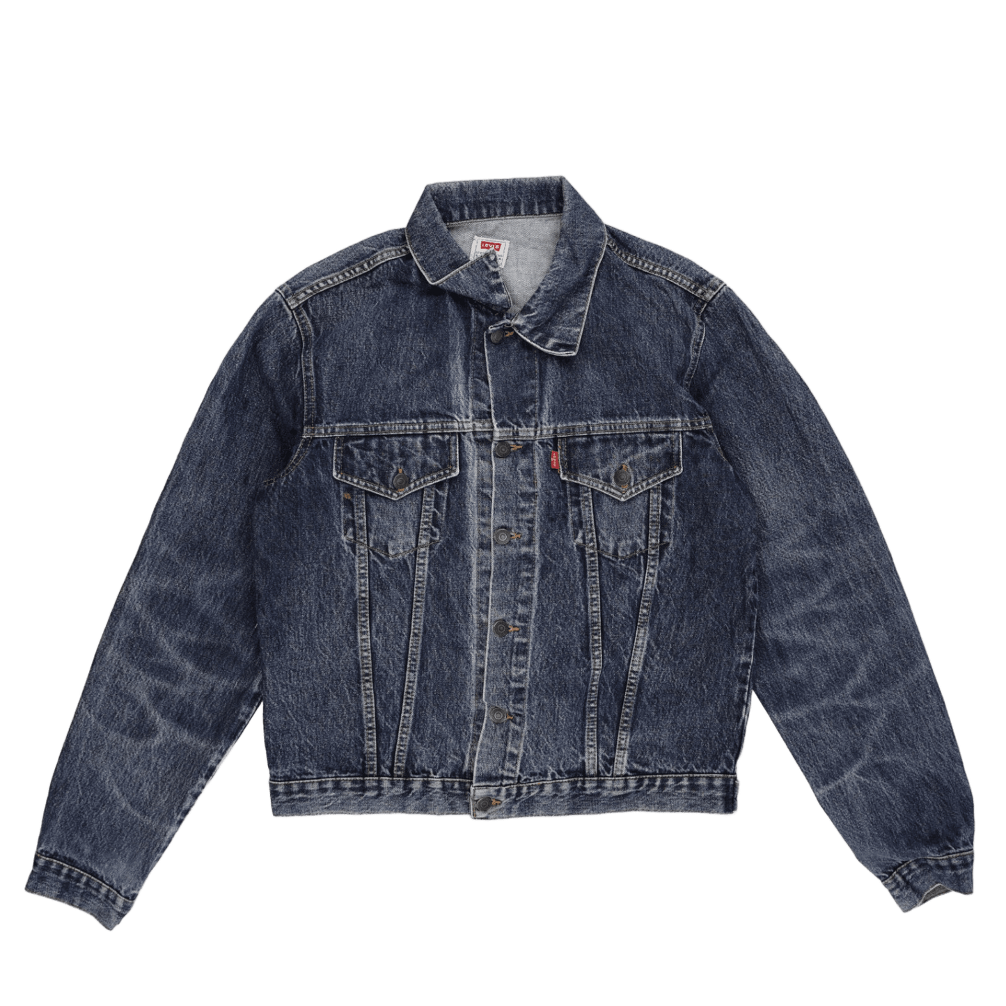 Levi's Vintage Blue Denim Jacket Men Size L 100% Cotton Collared