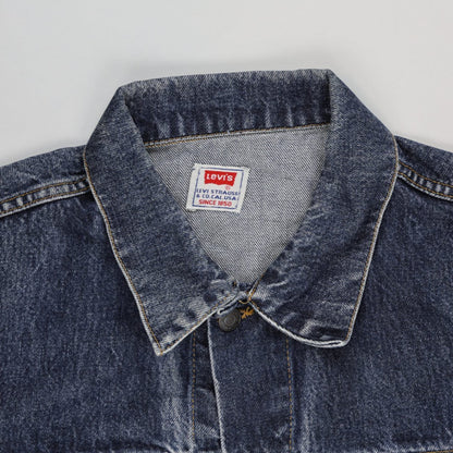 Levi's Vintage Blue Denim Jacket Men Size L 100% Cotton Collared