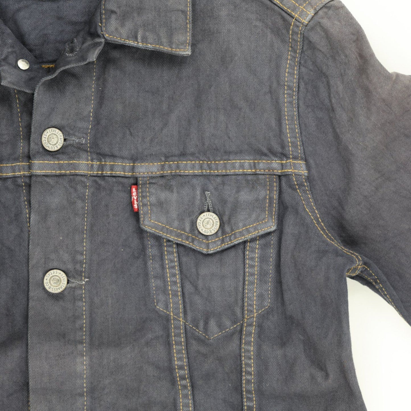 Levi's Vintage Indigo Denim Trucker Jacket Large Cotton Denim Collared