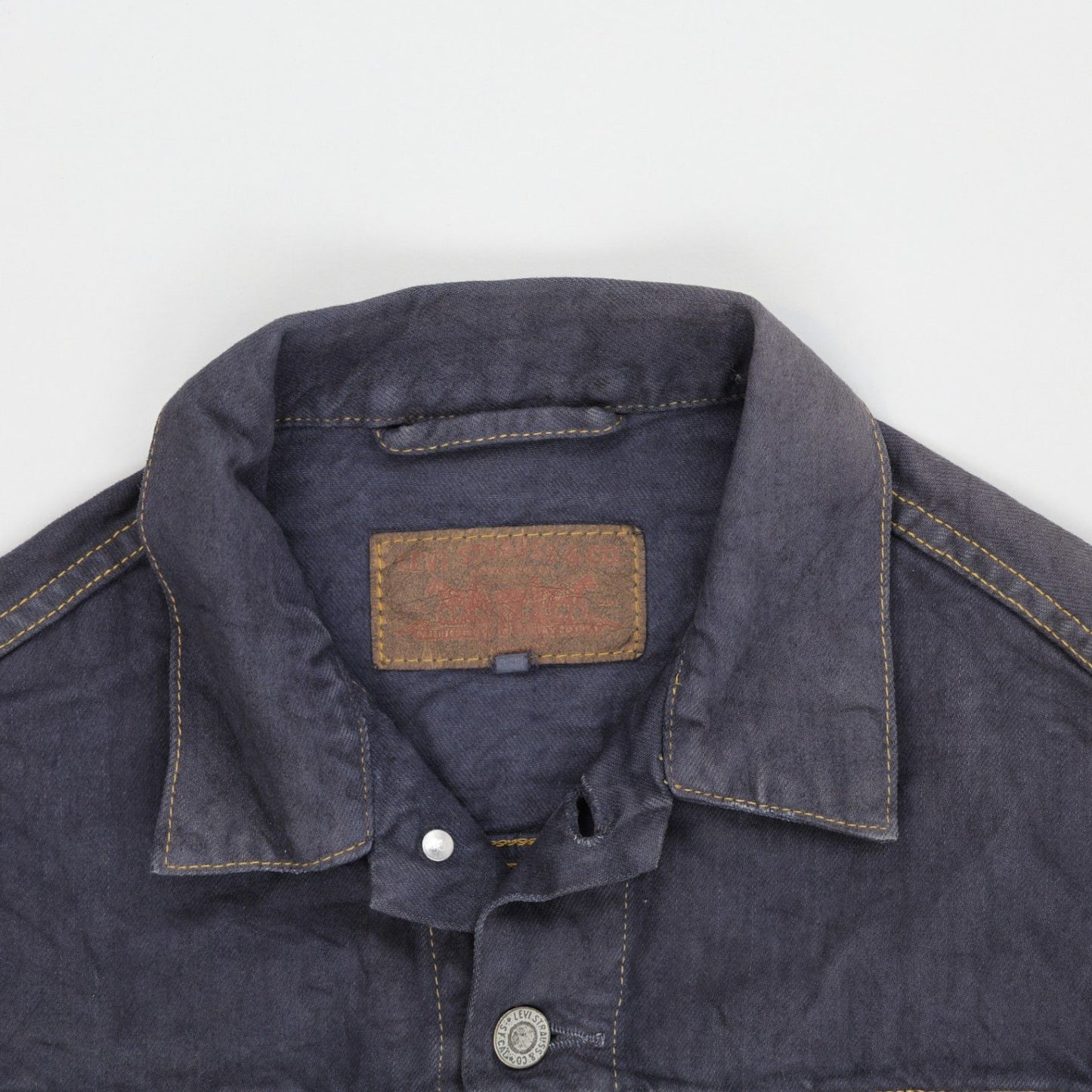 Levi's Vintage Indigo Denim Trucker Jacket Large Cotton Denim Collared