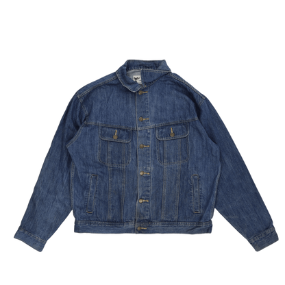 Wrangler Vintage Blue Denim Jacket Men's Large 100% Cotton Collared