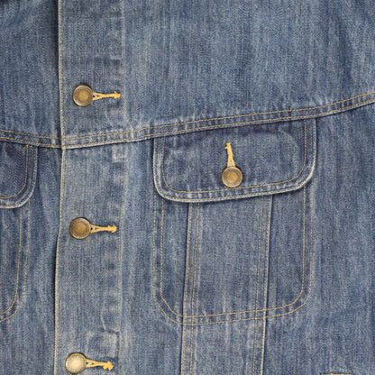 Wrangler Vintage Blue Denim Jacket Men's Large 100% Cotton Collared