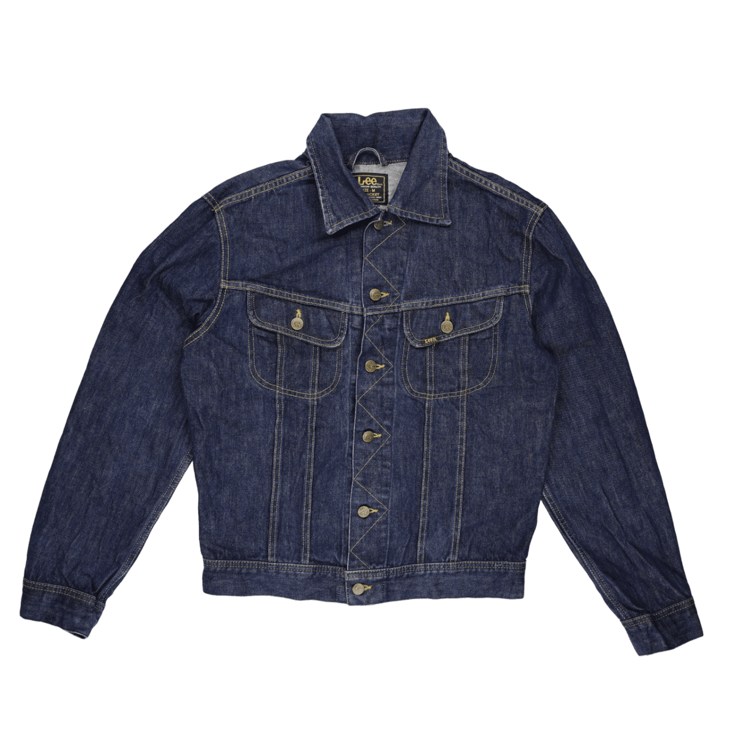 Lee Men's Denim Jacket Medium Blue Cotton Denim Size Medium Vintage