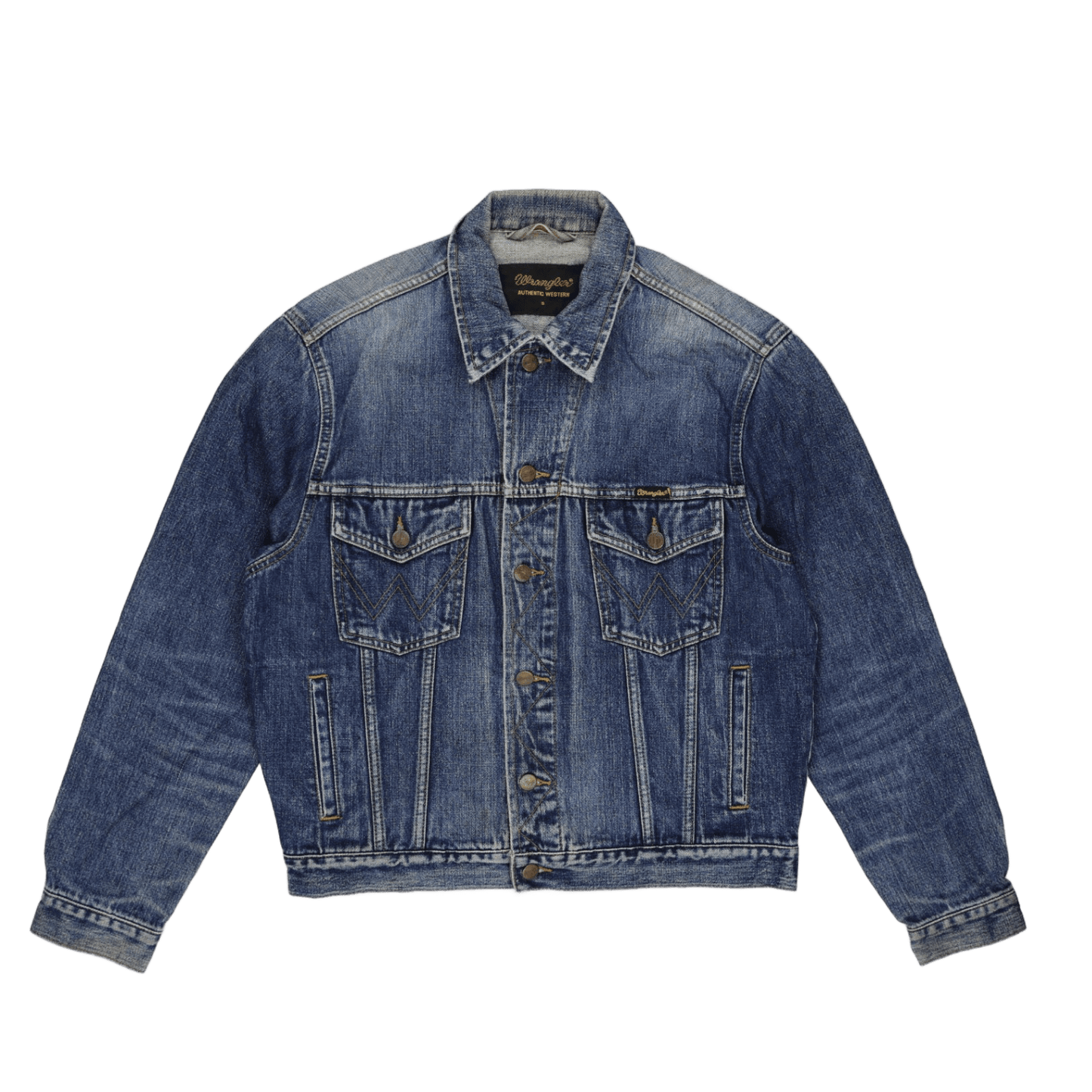 Wrangler Vintage Western Blue Denim Jacket Size Small Cotton