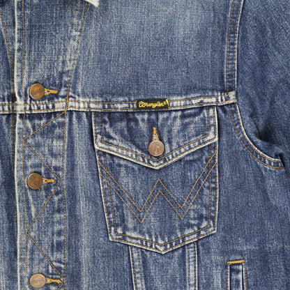 Wrangler Vintage Western Blue Denim Jacket Size Small Cotton