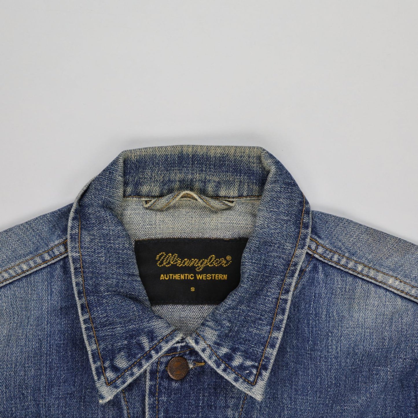 Wrangler Vintage Western Blue Denim Jacket Size Small Cotton