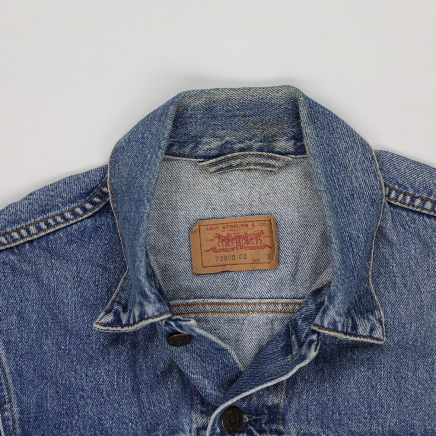 Levi's Vintage 70500 Denim Trucker Jacket Classic Blue Small Cotton