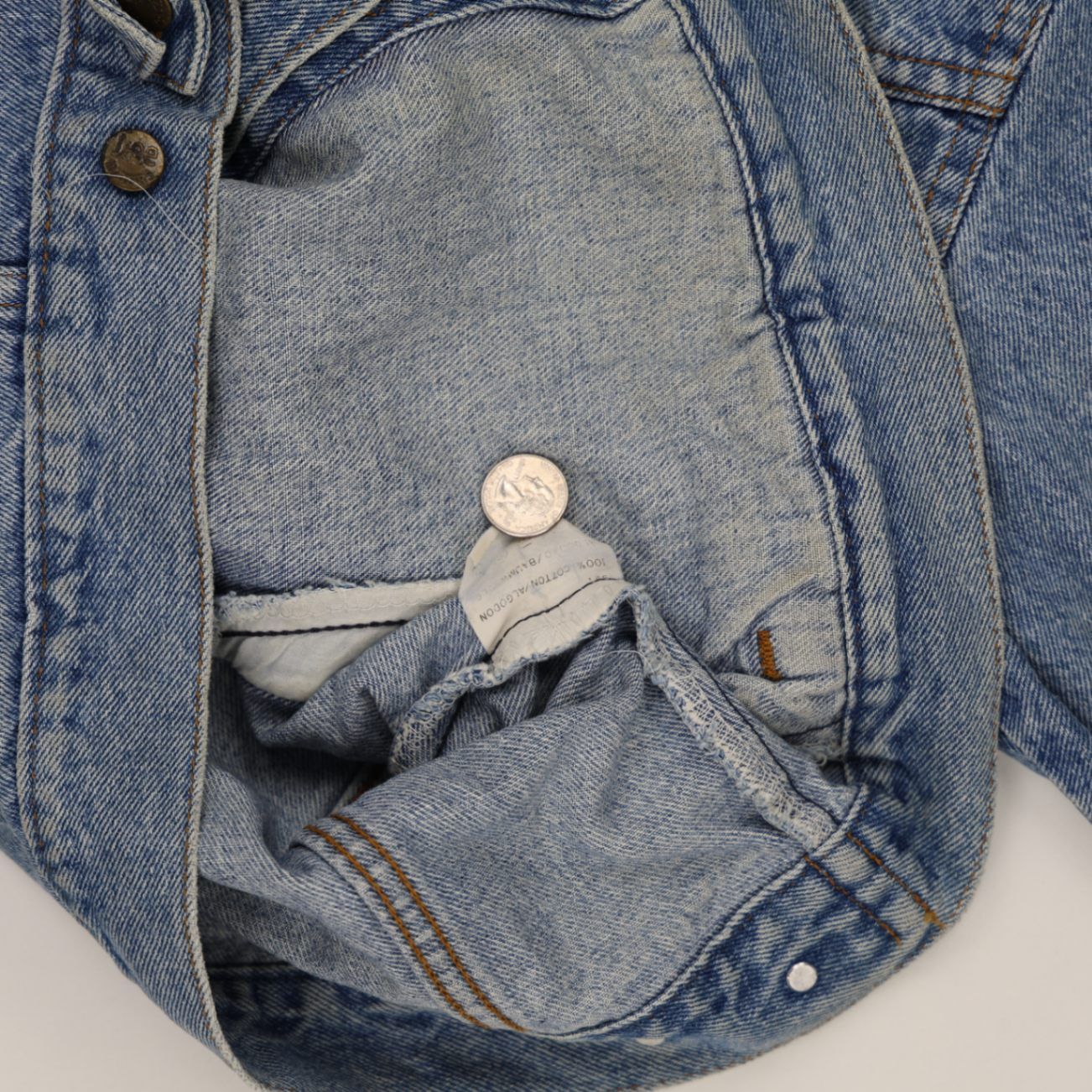 Lee Vintage Trucker Denim Jacket Washed Blue XL 100 Percent Cotton