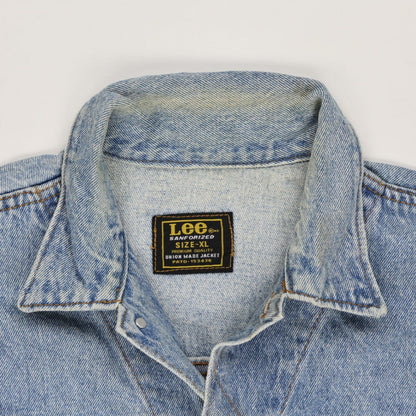 Lee Vintage Trucker Denim Jacket Washed Blue XL 100 Percent Cotton