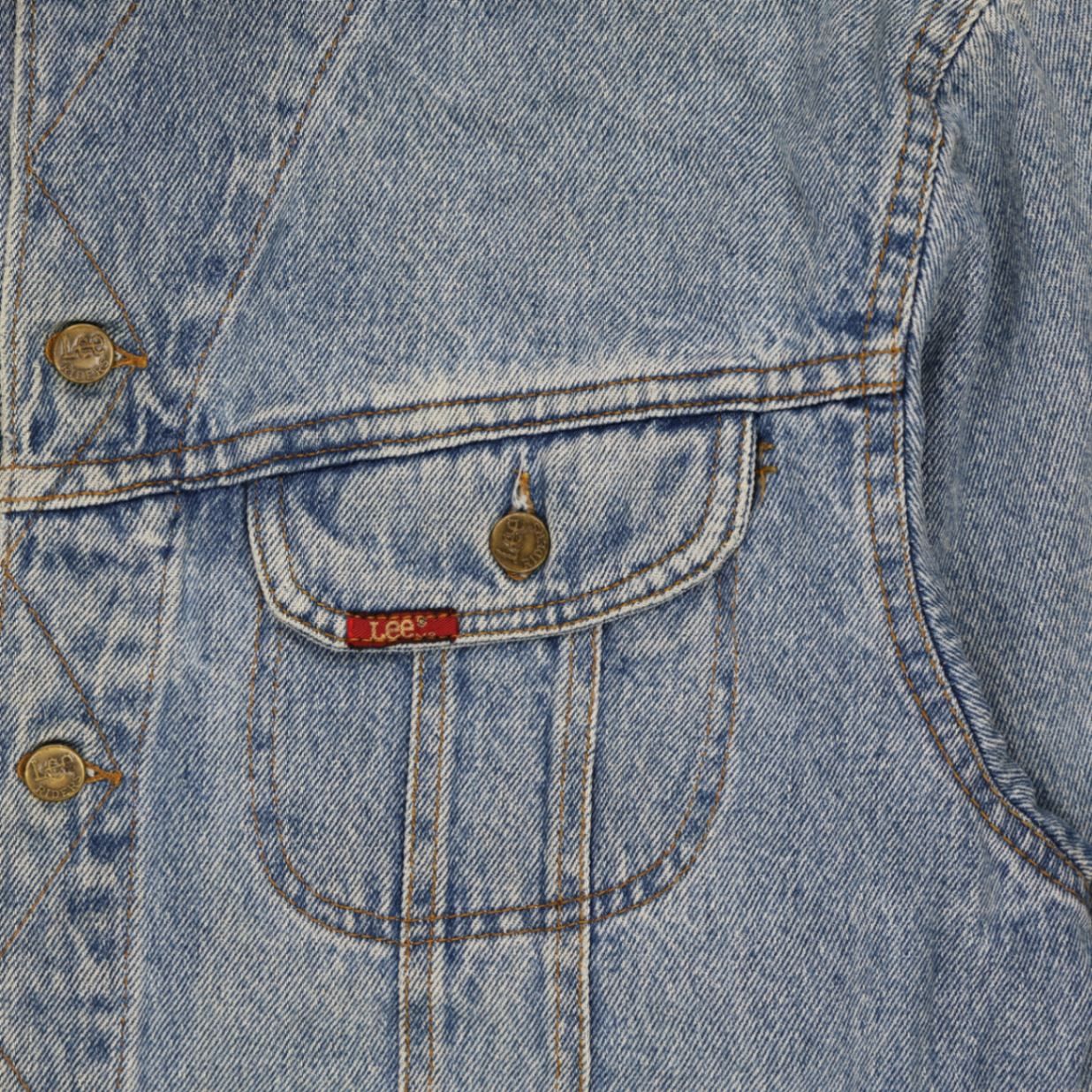 Lee Vintage Trucker Denim Jacket Washed Blue XL 100 Percent Cotton