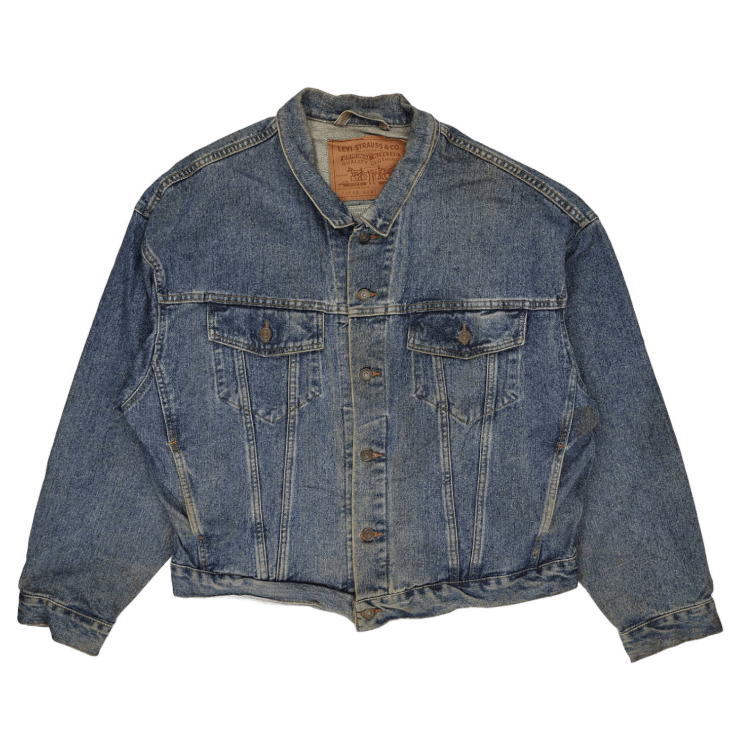 Levi's Vintage Denim Trucker Jacket Blue XL Cotton