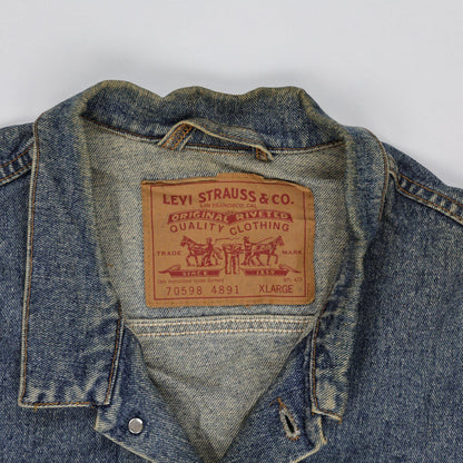 Levi's Vintage Denim Trucker Jacket Blue XL Cotton