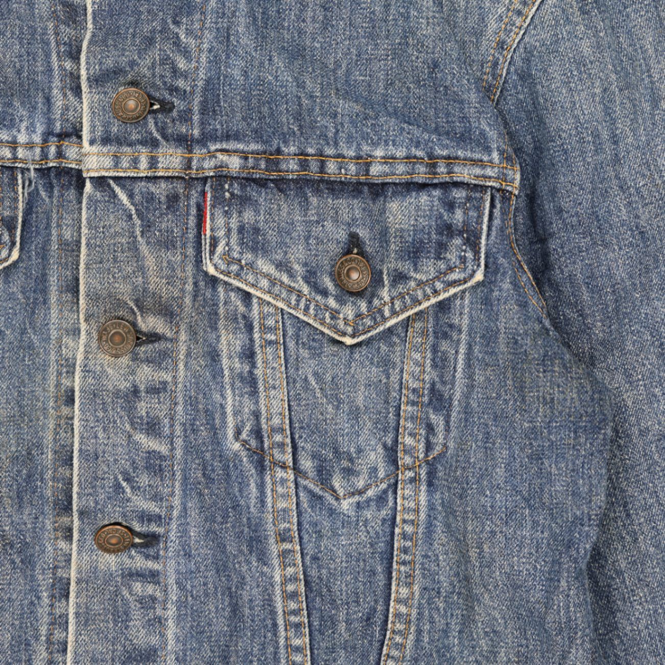Levi's Vintage Blue Denim Trucker Jacket Size Large 100% Cotton