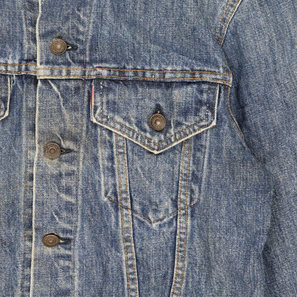 Levi's Vintage Blue Denim Trucker Jacket Size Large 100% Cotton