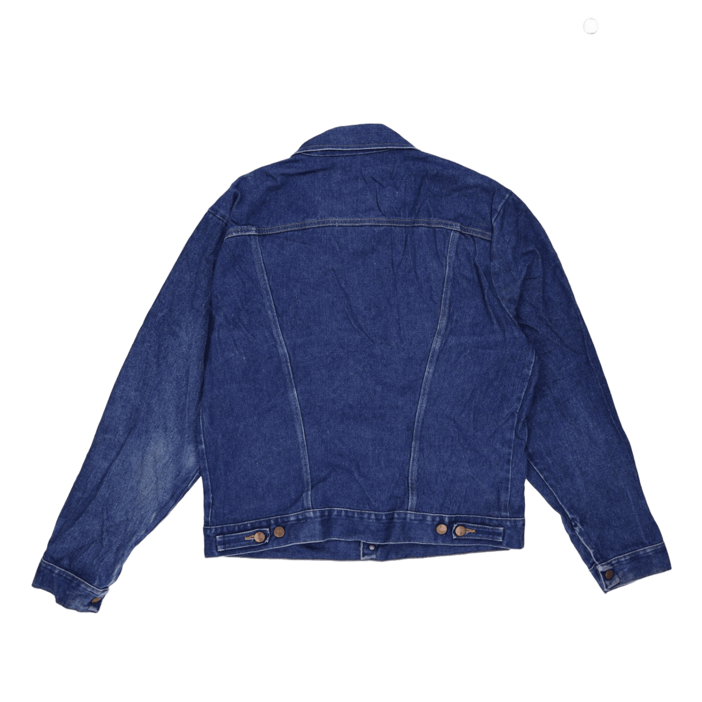 Wrangler Vintage Denim Jacket Blue Large 100 Percent Cotton 80s Style Collared