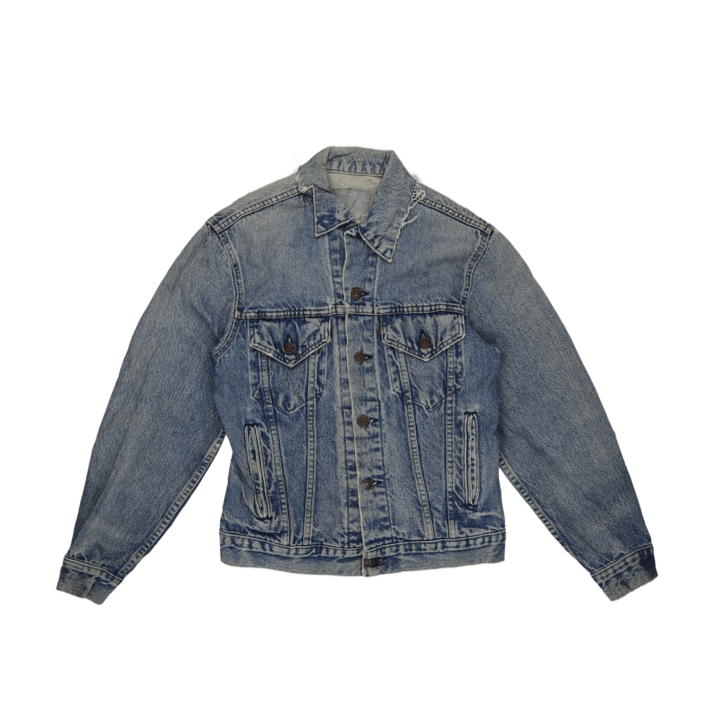 Levi's Acid Wash Blue Denim Trucker Jacket Large Vintage Cotton
