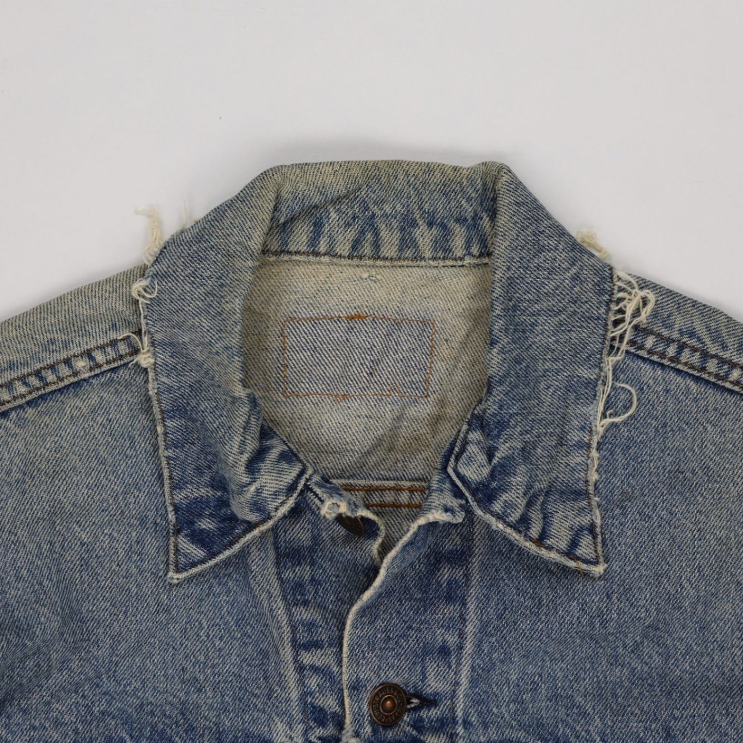Levi's Acid Wash Blue Denim Trucker Jacket Large Vintage Cotton