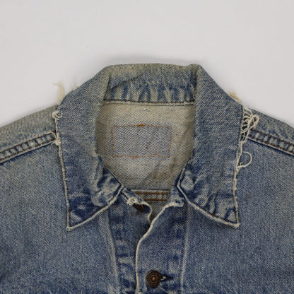 Levi's Acid Wash Blue Denim Trucker Jacket Large Vintage Cotton