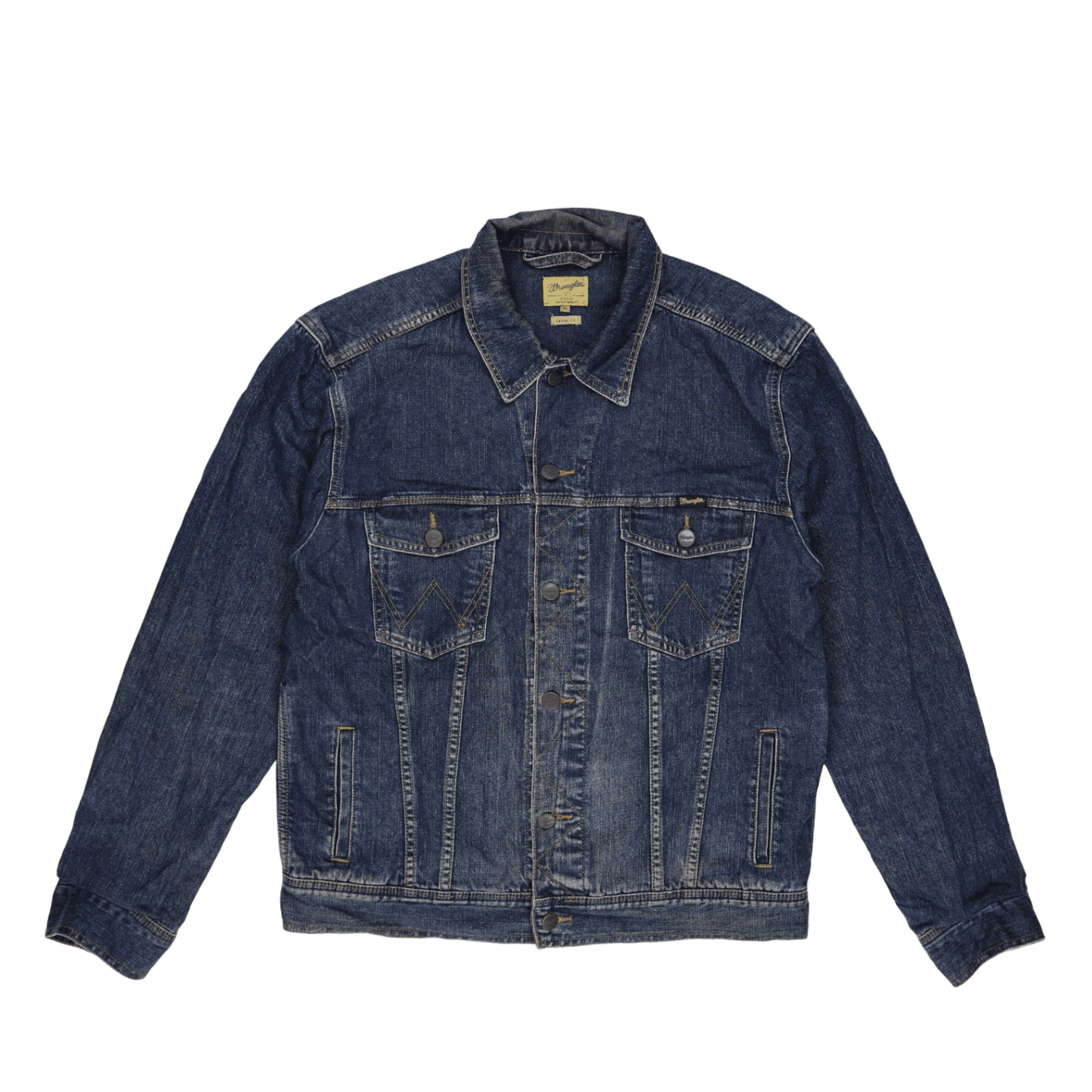 Wrangler Vintage Denim Jacket Classic Blue XL Cotton Men's