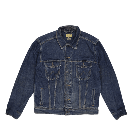Wrangler Vintage Denim Jacket Classic Blue XL Cotton Men's