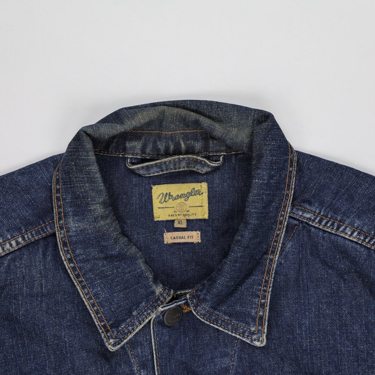 Wrangler Vintage Denim Jacket Classic Blue XL Cotton Men's