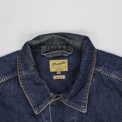 Wrangler Vintage Denim Jacket Classic Blue XL Cotton Men's